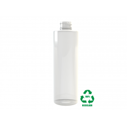 Frasco rPET100 250ml M4 cilíndrico 24/410 INV transparente 24g